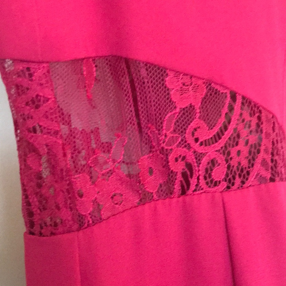 BCBCMaxAzria Red Lace Karey Long Dress - Picture 7 of 11